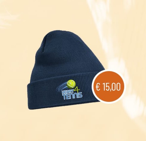 in het donkerblauw